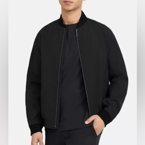 Theory Black Bomber Jacket - Picture 1 of 5